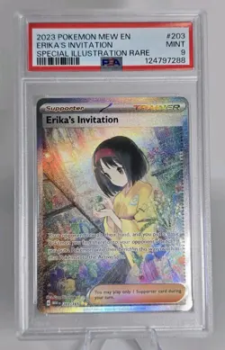 Erika's Invitation 203/165 Sv: Scarlet & Violet 151 Holo SIR Pokemon - PSA 9 - Image 1