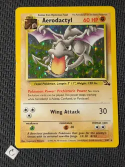 Aerodactyl 1/62 - Fossil Unlimited Holo Rare Pokemon TCG HP - Image 1