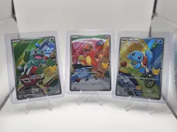 Pokemon Mega Evolution Promo Set Bulbasaur 037 Charmander 038 Squirtle 039 NM - Image 1