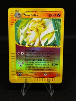 Pokemon TCG Ninetales Expedition Base Set 21/165 Reverse Holo Holo Rare LP - Image 1