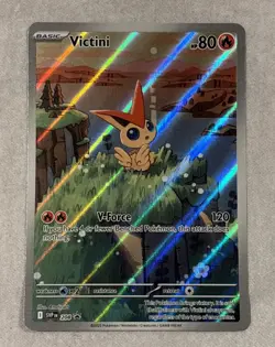 Pokemon TCG Victini SVP 208 Promo Illustration Rare NM - Image 1