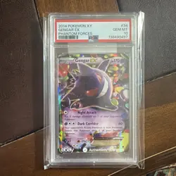 2014 Pokemon XY Phantom Forces #34 Gengar EX PSA 10 GEM MINT - Image 2