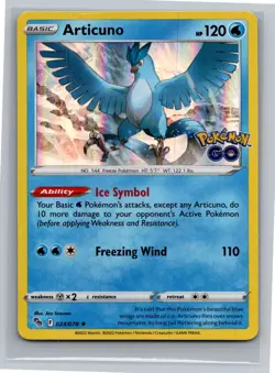 Articuno 024/078 Holo Rare Pokemon GO Pokemon Holo Near Mint - Image 1