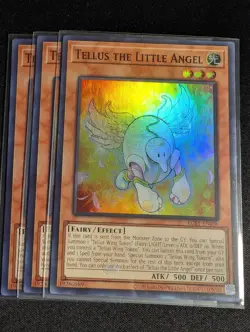 Yugioh - 3x Tellus the Little Angel EGS1-EN006 1st Edition Super Rare NM - Image 1