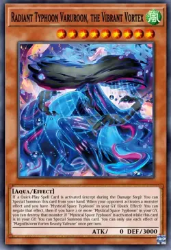 Yugioh Radiant Typhoon Varuroon, the Vibrant Vortex DOOD-EN016 SR NM Presale - Image 1