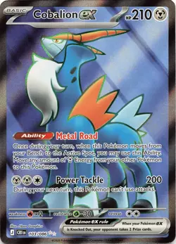 POKEMON Cobalion ex #103/086 Holo ME04: Chaos Rising NM - Image 1