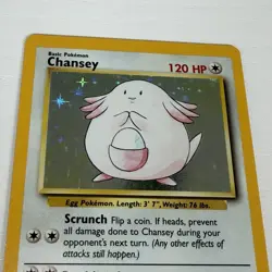 Pokemon- Chansey 3/102 Base Set Unlimited Rare Holo - Image 3