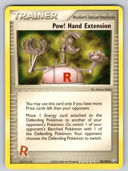Pow! Hand Extension 85/109 Uncommon Team Rocket Returns Pokemon Lightly Played - Image 1