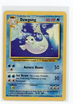 Pokemon Base Set #025/102 Dewgong F5 - Image 1
