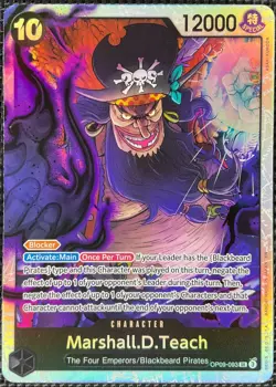 One Piece Marshall .D. Teach OP09-0093 Emporers in the New World Super Rare NM - Image 1