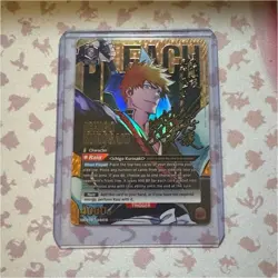 Union Arena Bleach Ichigo Kurosaki SR 3 Star Signed Foil UE01BT/BLC-1-041 - Image 1