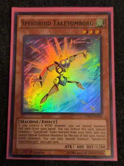 Yugioh Speedroid Taketomborg HSRD-EN006 Super Rare 1st Ed NM - Image 1
