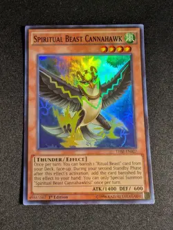 Yugioh - Spiritual Beast Cannahawk THSF-EN027 1st Edition Super Rare NM - Image 1