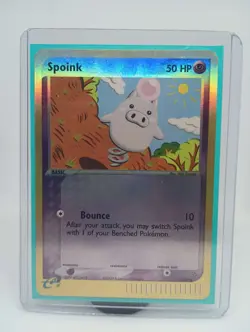 Spoink 73/97 EX Dragon Reverse Holo Common Vintage Pokemon TCG E-reader card - Image 1