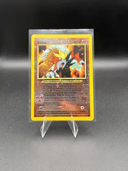 Entei Black Star Promo 34 Reverse Holo LP Pokemon Card - Image 1