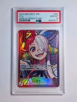 PSA 10 Uta OP06-001 Alt Art Leade Japanese Wings of Captain One Piece Card - Image 1