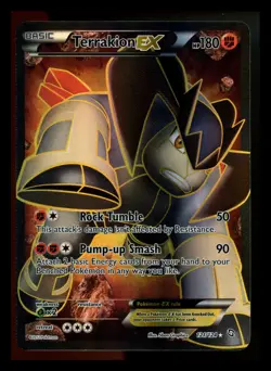 Terrakion EX 121/124 Dragons Exaulted 2012 Full Art Holo Rare Pokemon Card TCG - Image 1