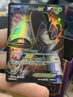 Terrakion EX 121/124 Dragons Exaulted 2012 Full Art Holo Rare Pokemon Card TCG - Image 3