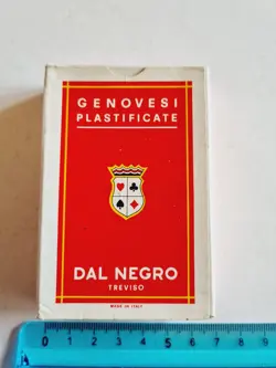 CARTE DA GIOCO GENOVESI DAL NEGRO PLASTIFICATE SCOPA ORIGINAL PLAYING CARDS NEW - Image 1