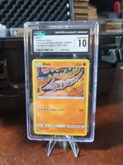 Pokemon Onix 010/034 Holo Rare CLV Trading Card Game Classic CGC 10 Gem Mint - Image 1