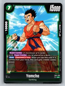 Yamcha FB01-098 UC Super Combo Battle Card Dragon Ball Super TCG - Image 1