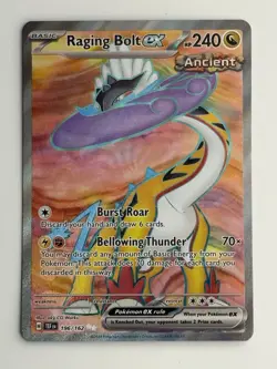 Raging Bolt ex 196/162 Sv05: Temporal Forces Holo Pokemon Card Near Mint - Image 1