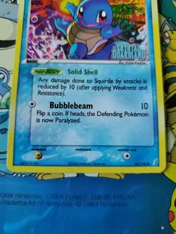 Pokemon TCG Squirtle 64/100 EX Crystal Guardians Reverse Holo - Image 3