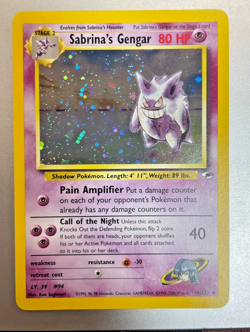 Sabrina's Gengar #14 - Pokemon Gym Heroes - Partial Swirl Holo Unlimited - Image 1