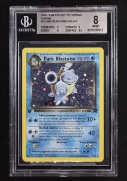 2020 Team Rocket 1st Edition ITALIAN Dark Blastoise 3/82 Holo Rare BGS 8 Pokemon - Image 1