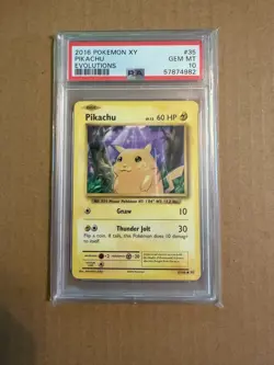 2016 Pokemon XY Pikachu Evolutions #35 PSA 10 - Image 1