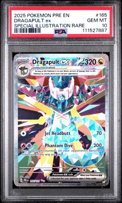2025 POKEMON PRE EN-PRISMATIC EVOLUTIONS #165 DRAGAPULT EX PSA 10 - Image 1