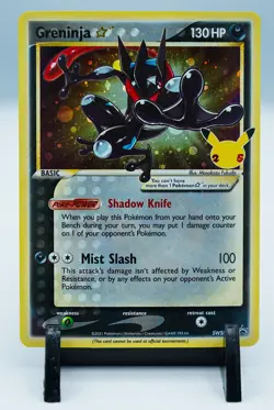 2021 POKEMON SWSH PROMO CELEBRATIONS ETB #144 GRENINJA-GOLD STAR SWSH144 BLACK - Image 3