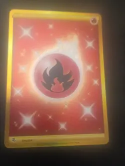 Pokemon TCG Basic Fire Energy Gold Fusion Strike Secret Rare 284 - Image 1