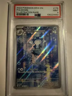 Pokemon TCG SV 151 Poliwhirl 176/165 IR Holo English PSA 9 - Image 1