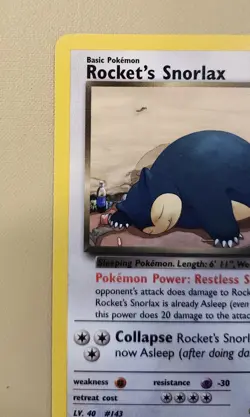 2000 Pokemon WOTC English Gym Heroes Rocket's Snorlax GHrS2 - Image 2