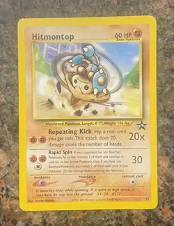 HITMONTOP Pokemon Card - WOTC Promo - Black Star - #37 - NM - Image 1