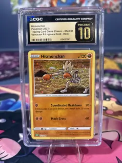 Pokemon Classic Hitmonchan Classic Collection Holo CGC PRESTINE 10 012/034 2023 - Image 1