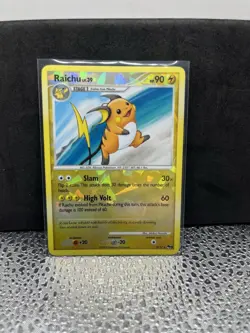 Raichu 3/17 LP Awesome Cracked Ice Holo Rare Pop Series 9 Pokemon League Promo! - Image 1