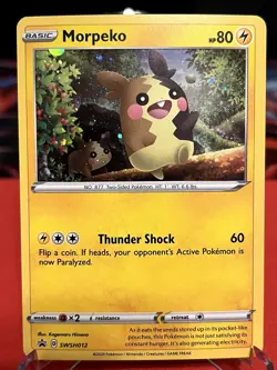 Morpeko SWSH012 Holo Promo Sword & Shield Promo Pokemon Near Mint - Image 1