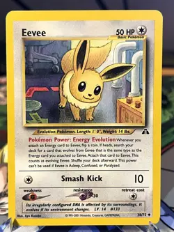 Eevee 38/75 Uncommon Neo Discovery Pokemon Unlimited Lightly Played - Image 1