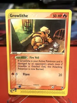 Growlithe 65/100 Common Sandstorm Pokemon Moderately Played - Image 1