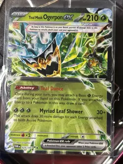 Pokemon Teal Mask Ogerpon EX Double Rare Holo Sv06 Twilight Masquerade 025/167 - Image 1