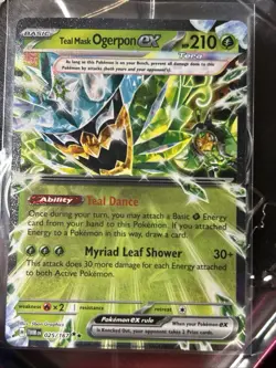Pokemon Teal Mask Ogerpon EX Double Rare Holo Sv06 Twilight Masquerade 025/167 - Image 2