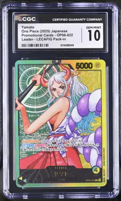 One Piece Japanese Yamato OP06-022 LECAFIG Pack-in Promo CGC 10 - Image 1