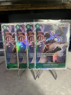 One Piece CCG Jewelry Bonney OP07-026 SR Playset English x4 - Image 1