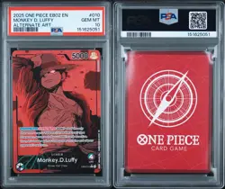 2025 One Piece EB02 EN Monkey D Luffy Alternate Art #010 PSA 10 GEM MINT - Image 3