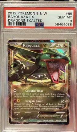 Pokemon TCG Rayquaza-EX Dragon Exalted Card 85/124 Holo Ultra Rare HP PSA 10 - Image 1