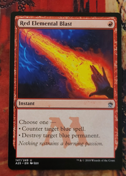 MTG Card: Red Elemental Blast (Masters 25) - Image 1