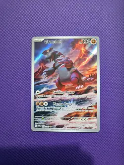 Pokemon 2023 TCG Groudon Holo Card 199/182 Paradox Rift Illustration Rare - Image 1