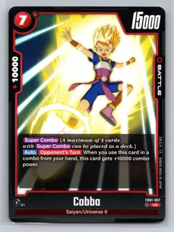 Cabba FB01-007 UC Super Combo Battle Card Dragon Ball Super TCG - Image 1